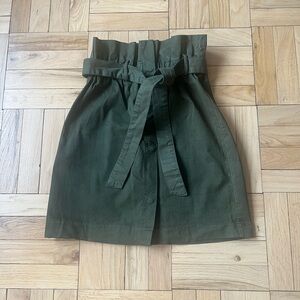 Zara Olive Green Paperbag Waist Skirt. In great condition.